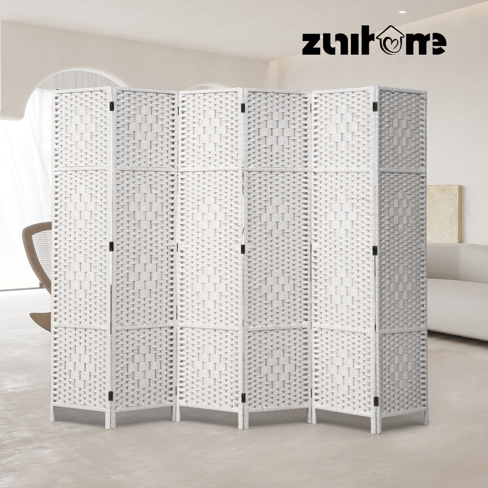 ZUNI 4/6/8 Panel Room Divider Privacy Screen Foldable Black/Brown/White/Natural - Sunyee