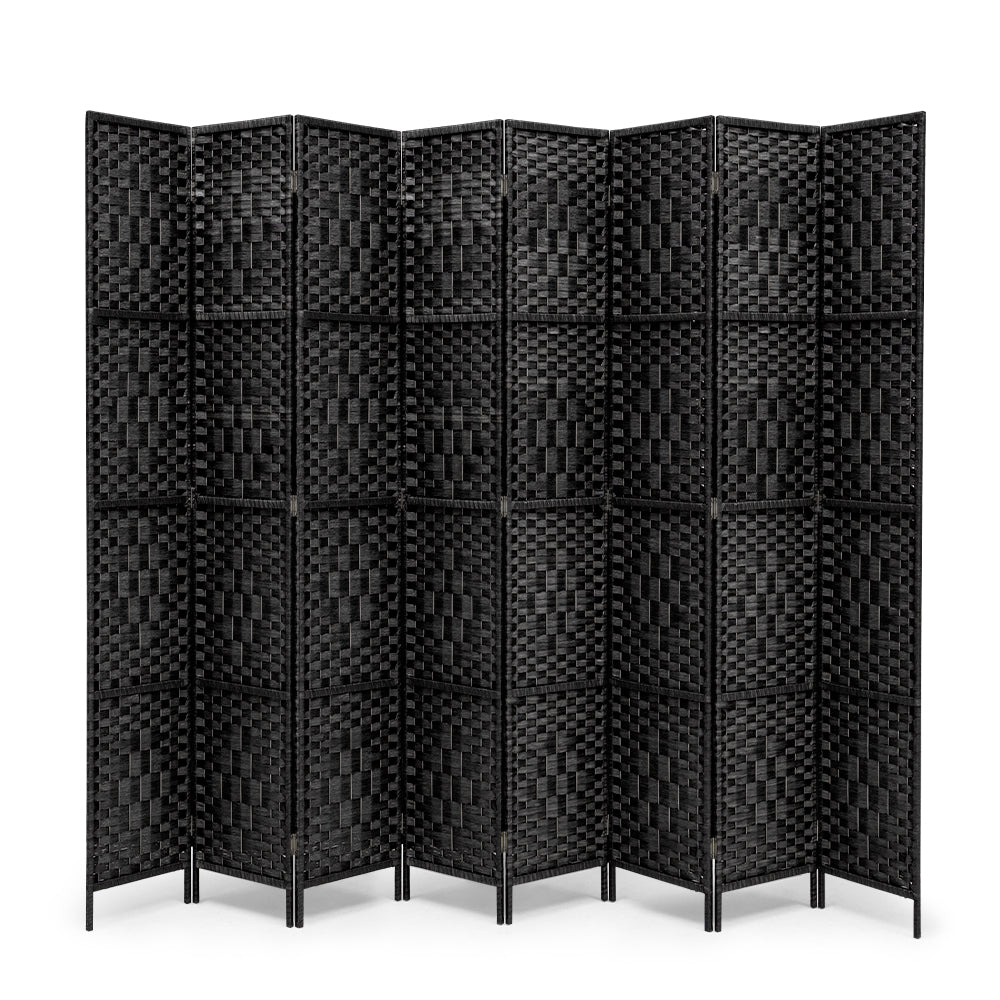 ZUNI 4/6/8 Panel Room Divider Privacy Screen Foldable Black/Brown/White/Natural - Sunyee