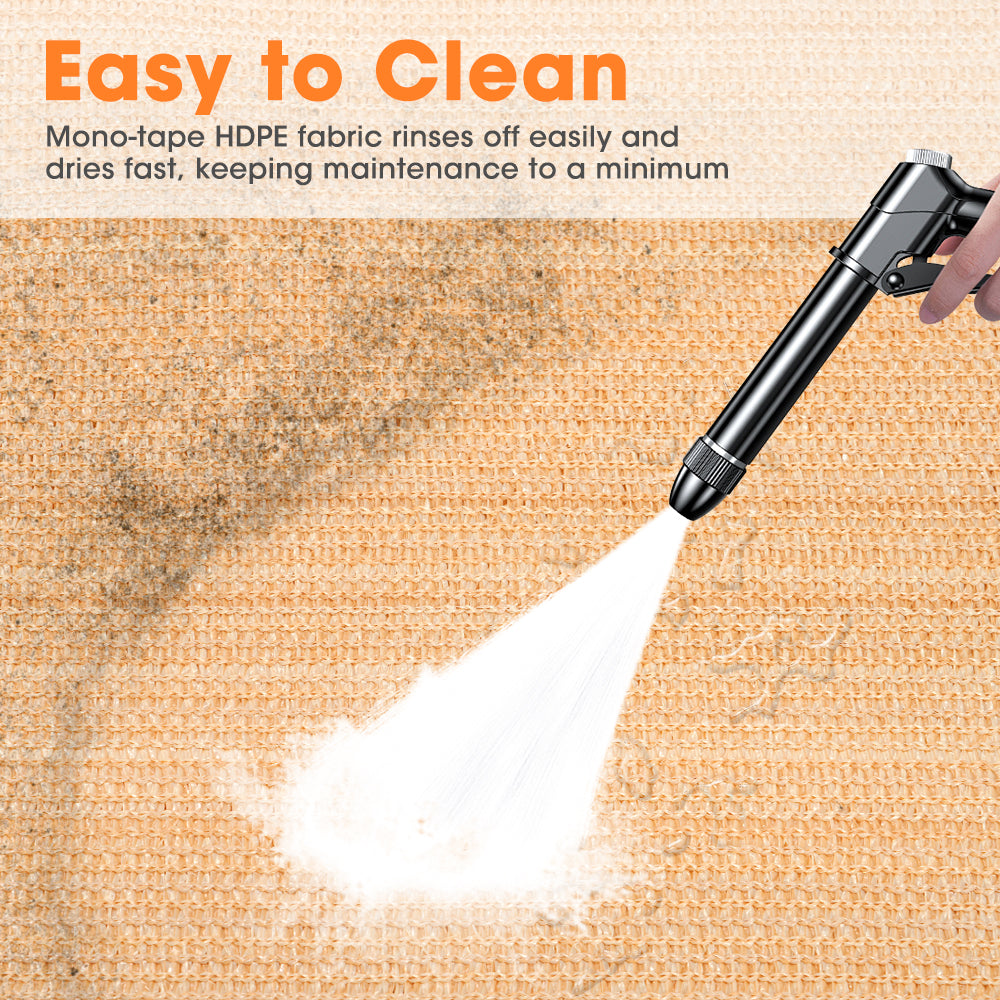 ZUNI 90% UV Shade Cloth Shade Sail Heavy Duty Garden Mesh Roll 3.66x20M Beige - Sunyee