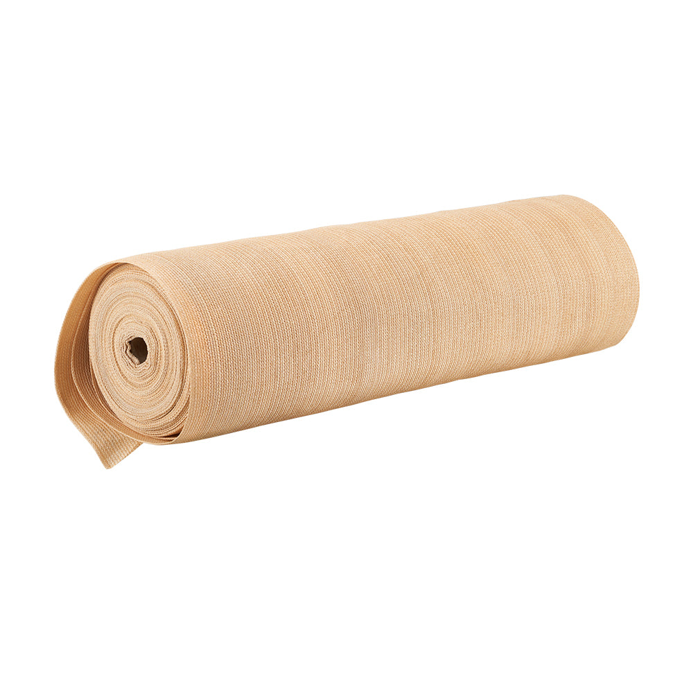 ZUNI 50% UV Shade Cloth Shade Sail Heavy Duty Garden Mesh Roll 3.66x30M Beige - Sunyee