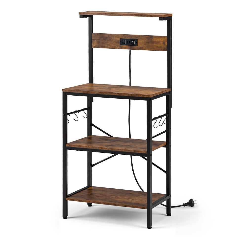 ZUNI Kitchen Bakers Rack with Power Outlet