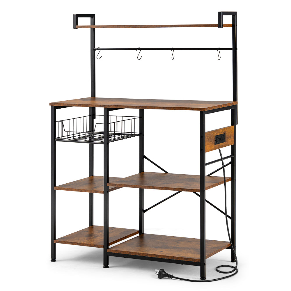ZUNI Kitchen Bakers Rack with Power Outlet