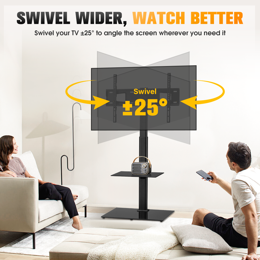 ZUNI TV Stand with Laptop Shelf for 32-65 inch TVs up to 40kg for Bedroom Office - Sunyee