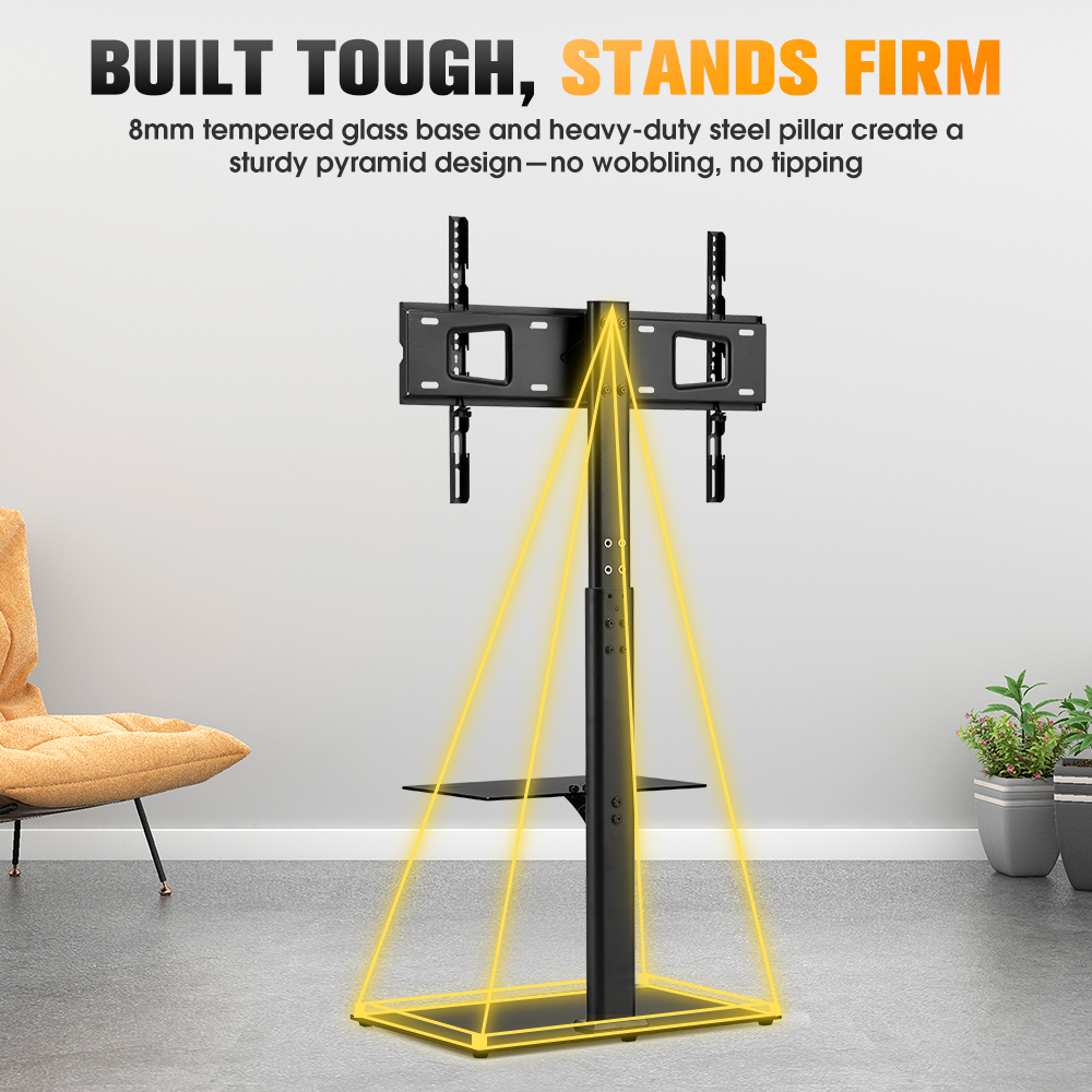 ZUNI TV Stand with Laptop Shelf for 32-65 inch TVs up to 40kg for Bedroom Office - Sunyee