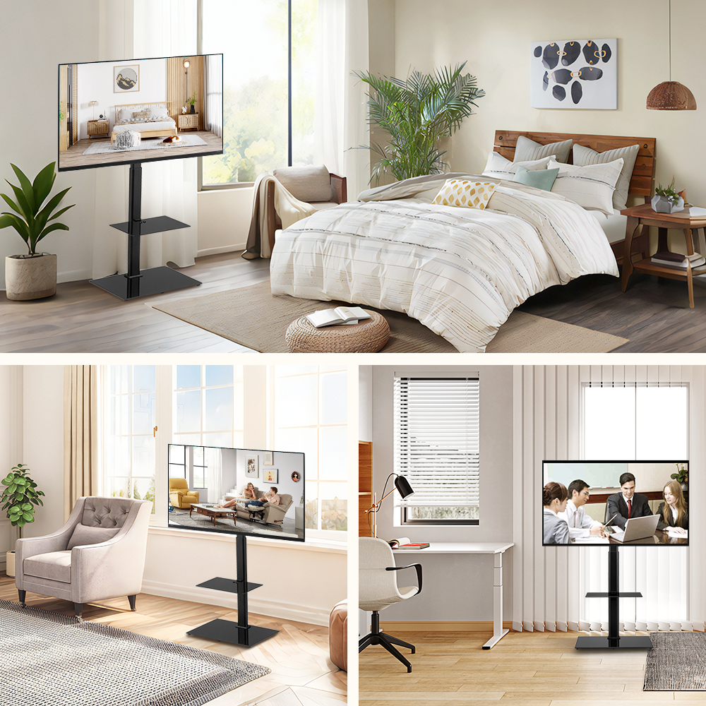 ZUNI TV Stand with Laptop Shelf for 32-65 inch TVs up to 40kg for Bedroom Office - Sunyee