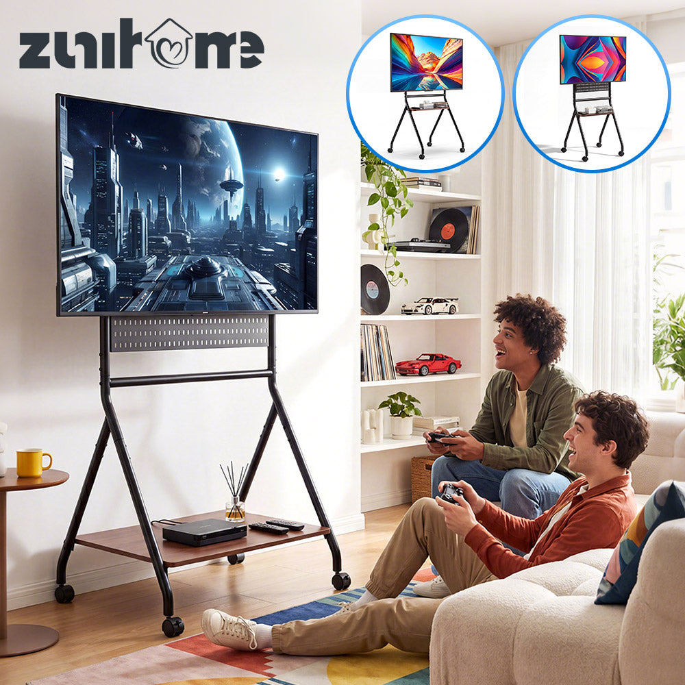 ZUNI Rolling TV Stand with Storage for Bedroom Office Living Room - Sunyee