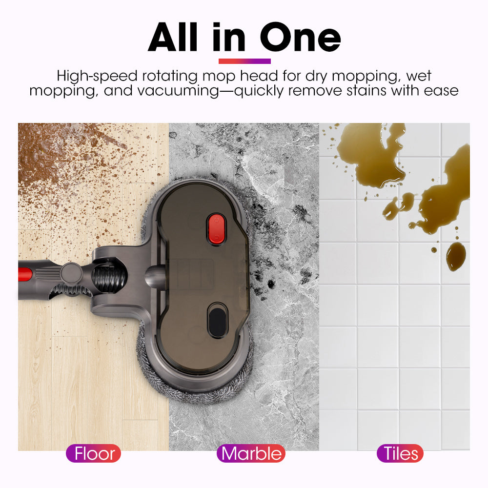 ZUNI Electric Mop Head for Dyson V7 V8 V10 V11 V15 Vacuum Cleaners 6 Pads - Sunyee