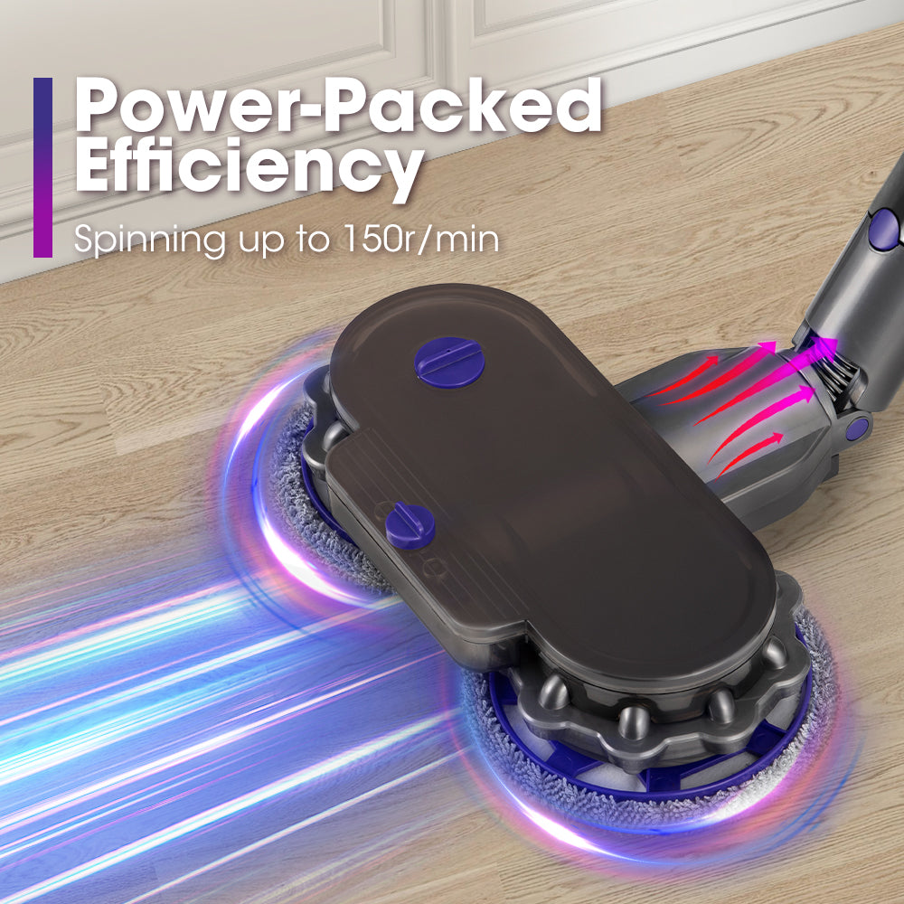 ZUNI 6 Pads Electric Mop Head for Dyson V7 V8 V10 V11 V15 Vacuum Cleaners - Sunyee