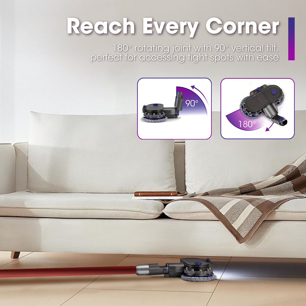 ZUNI 6 Pads Electric Mop Head for Dyson V7 V8 V10 V11 V15 Vacuum Cleaners - Sunyee