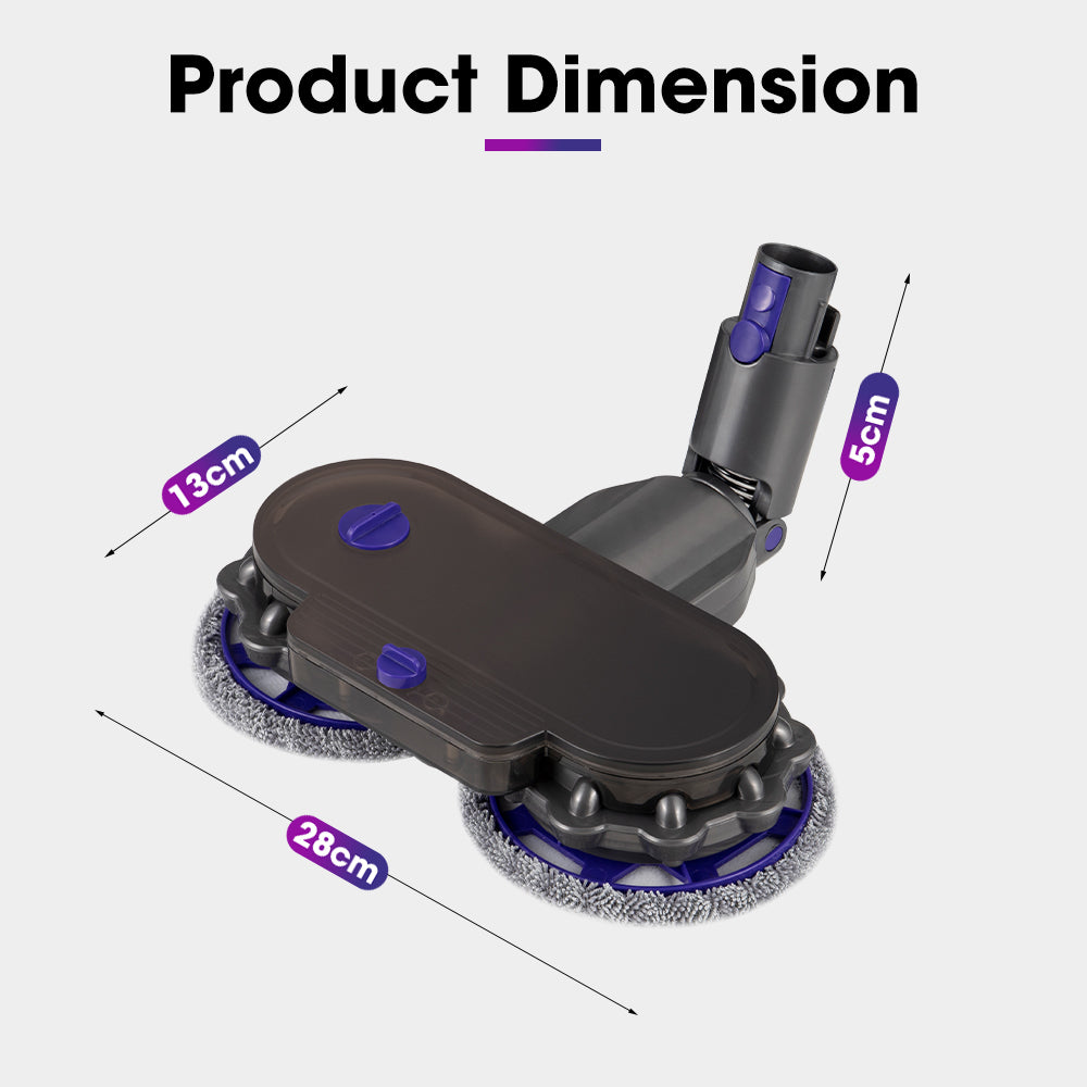 ZUNI 6 Pads Electric Mop Head for Dyson V7 V8 V10 V11 V15 Vacuum Cleaners - Sunyee