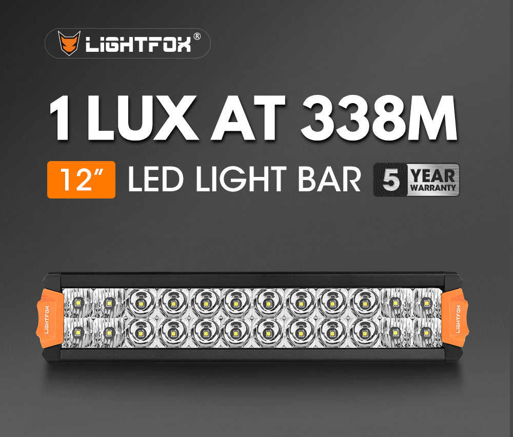 Lightfox Rigel Series 12inch LED Light Bar 1 Lux @ 338M IP68 5,431 Lumens - Sunyee
