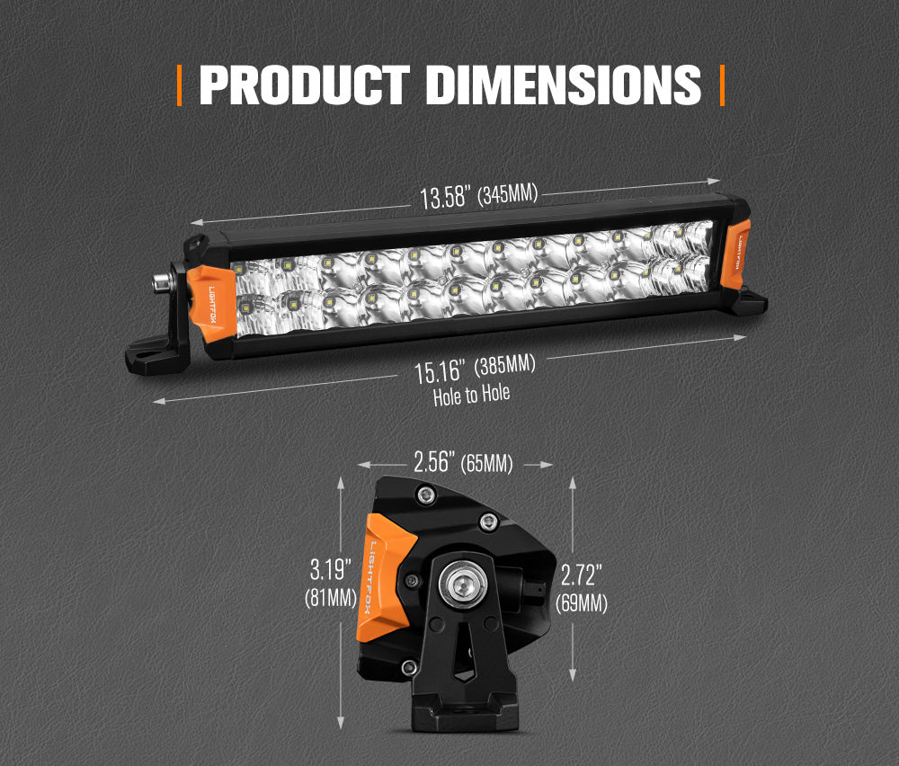Lightfox Rigel Series 12inch LED Light Bar 1 Lux @ 338M IP68 5,431 Lumens - Sunyee