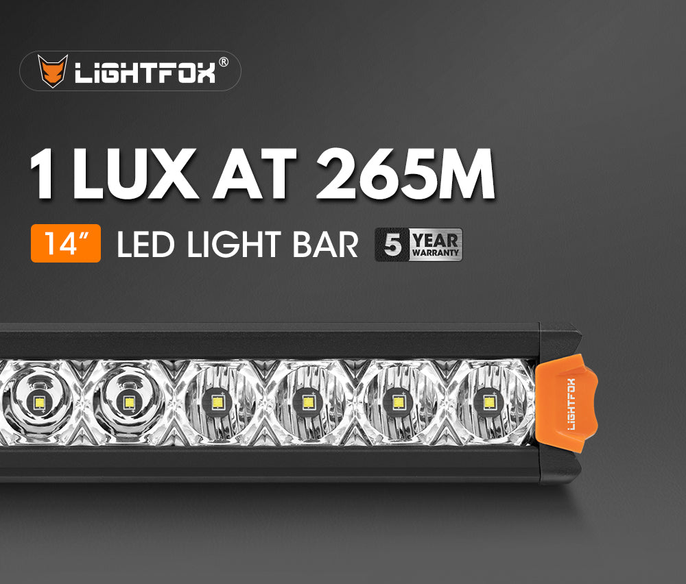 Lightfox Vega Series 14inch LED Light Bar 1 Lux @ 265M IP68 4,735 Lumens - Sunyee