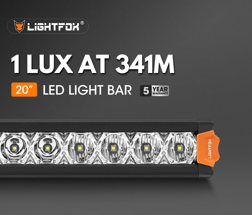 Lightfox Vega Series 20inch LED Light Bar 1 Lux @ 341M IP68 7,551 Lumens - Sunyee