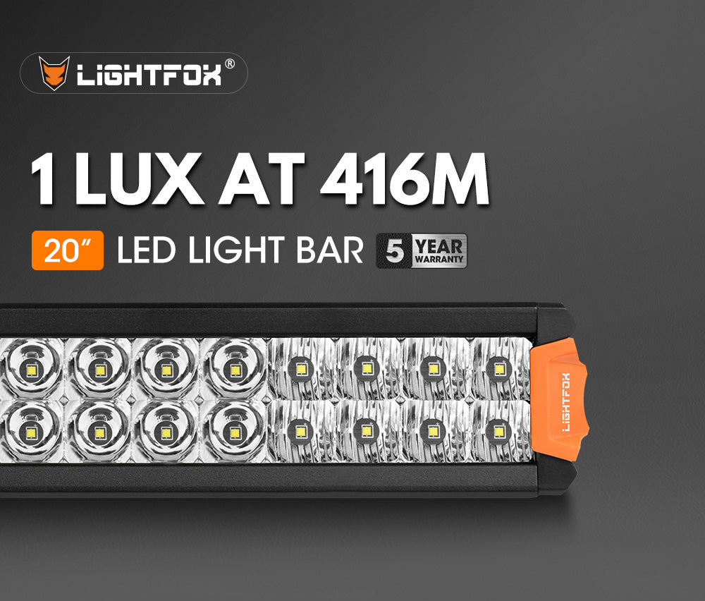 Lightfox Rigel Series 20inch LED Light Bar 1 Lux @ 416M IP68 9,001 Lumens - Sunyee