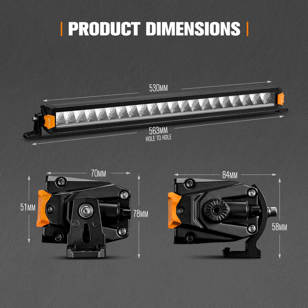 Lightfox Vertex Series 21inch LED Light Bar 1Lux@345m IP68 8,551 LM
