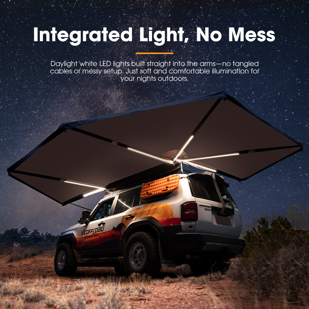 San Hima 270 Degree Awning Free Standing Camping With L Brackets Passenger Side - Sunyee