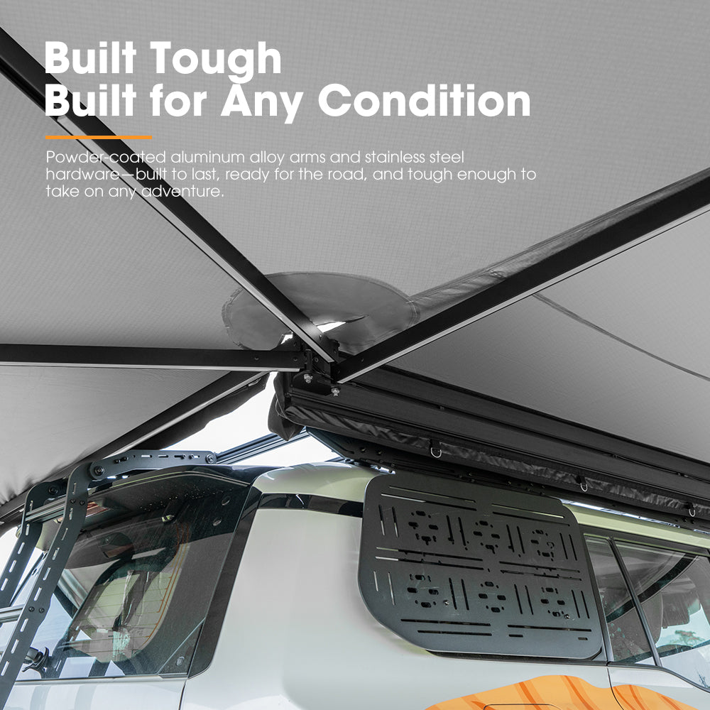 San Hima 270 Degree Awning Free Standing Car Camping With L Brackets Driver Side - Sunyee