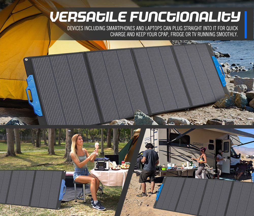 Atem Power 12V 300W Flexible Folding Solar Panel Kit Solar Mat Blanket