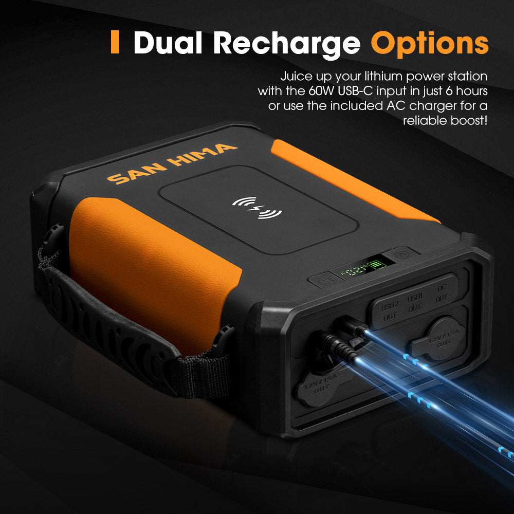 Power Packet Led San Hima 24Ah Lithium Portable Power Pack Build-in LED Lights Camping
