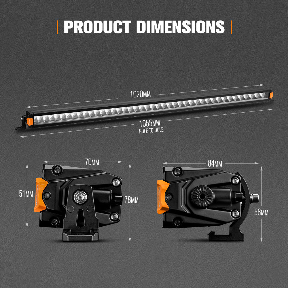 Lightfox Vertex Series 40inch LED Light Bar 1Lux@473m IP68 17,215 LM