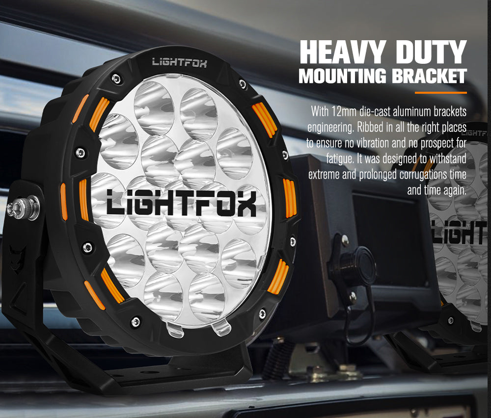 Lightfox 7" LED Driving Light 1Lux@1,032M IP68 13,226 lumen - Sunyee