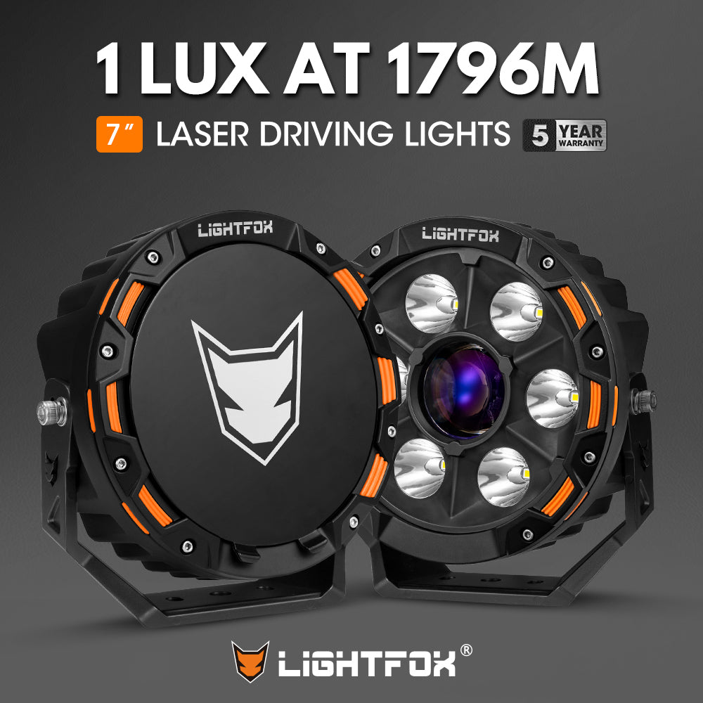Lightfox 7inch LED Driving Light 1 Lux @ 1,796m IP68 15,208 Lumen - Sunyee