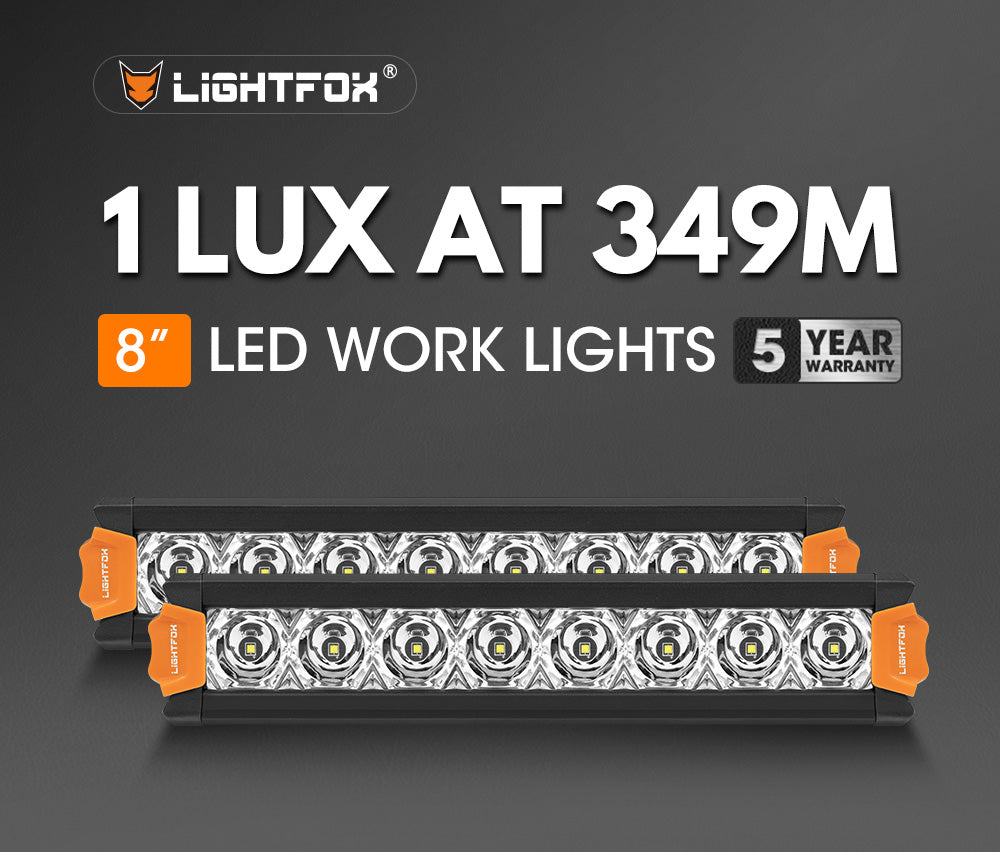 Lightfox Vega Series 8inch LED Light Bar 1 Lux @ 349m IP68 6,204 Lumens - Sunyee