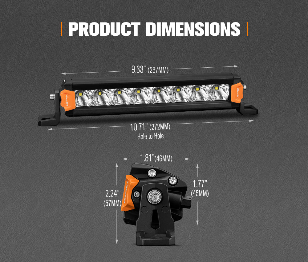 Lightfox Vega Series 8inch LED Light Bar 1 Lux @ 349m IP68 6,204 Lumens - Sunyee