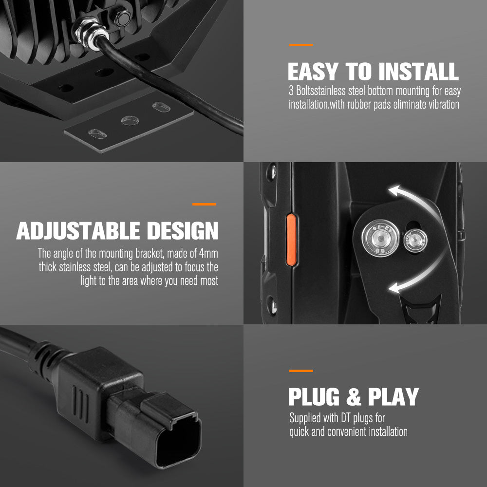 Lightfox 9inch LED Driving Light 1Lux@1,655M IP68 22,912 lumen - Sunyee