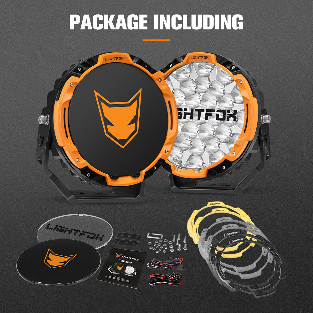 Lightfox 9inch LED Driving Light 1Lux@1,655M IP68 22,912 lumen - Sunyee