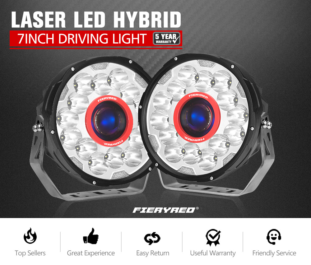 Fieryred 7inch LED Driving Light 1Lux@1,625m (pair) IP67 11,700 (pair) - Sunyee