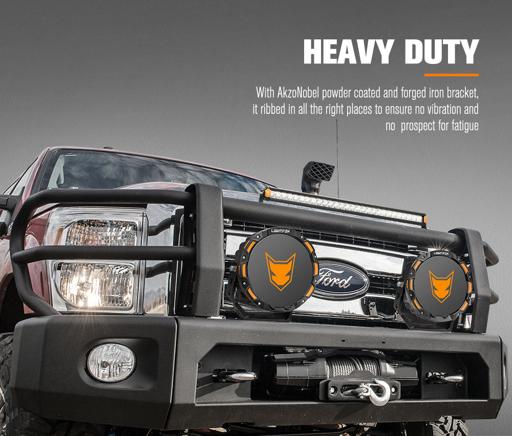 Lightfox 9 inch OSRAM LED Driving Lights + 20 inch Single Row LED Light Bar + Wiring Kit - Sunyee