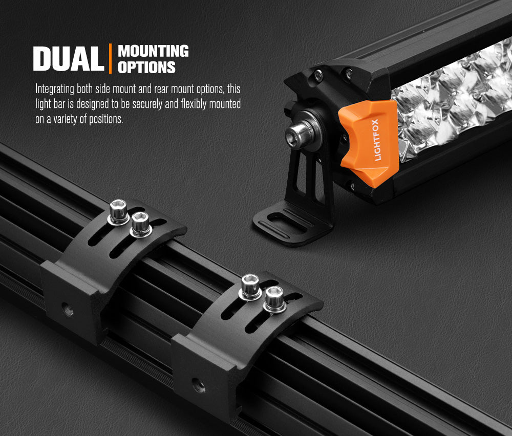 Lightfox 9 inch OSRAM LED Driving Lights + 40 inch Dual Row LED Light Bar + Wiring Kit - Sunyee