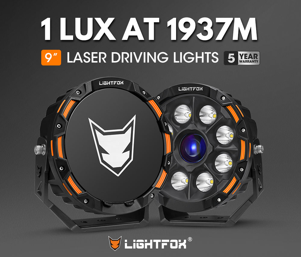 Lightfox 9inch LED Driving Light 1 Lux @ 1,937m IP68 19,478 Lumen - Sunyee