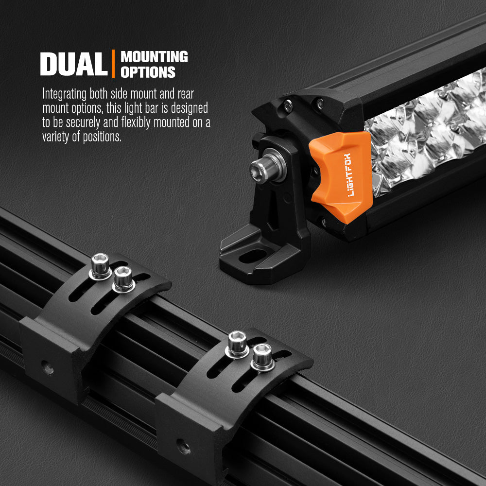 Lightfox 9 inch Osram LED Driving Lights + 40 inch Dual Row LED Light Bar + Wiring Kit - Sunyee