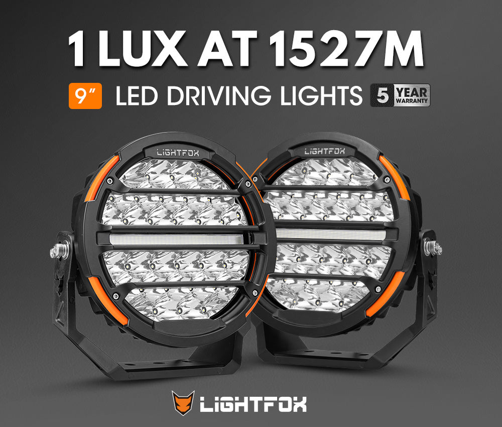 Lightfox Polaris 9inch LED Driving Light 1Lux@1,527m IP68 20,178 LM