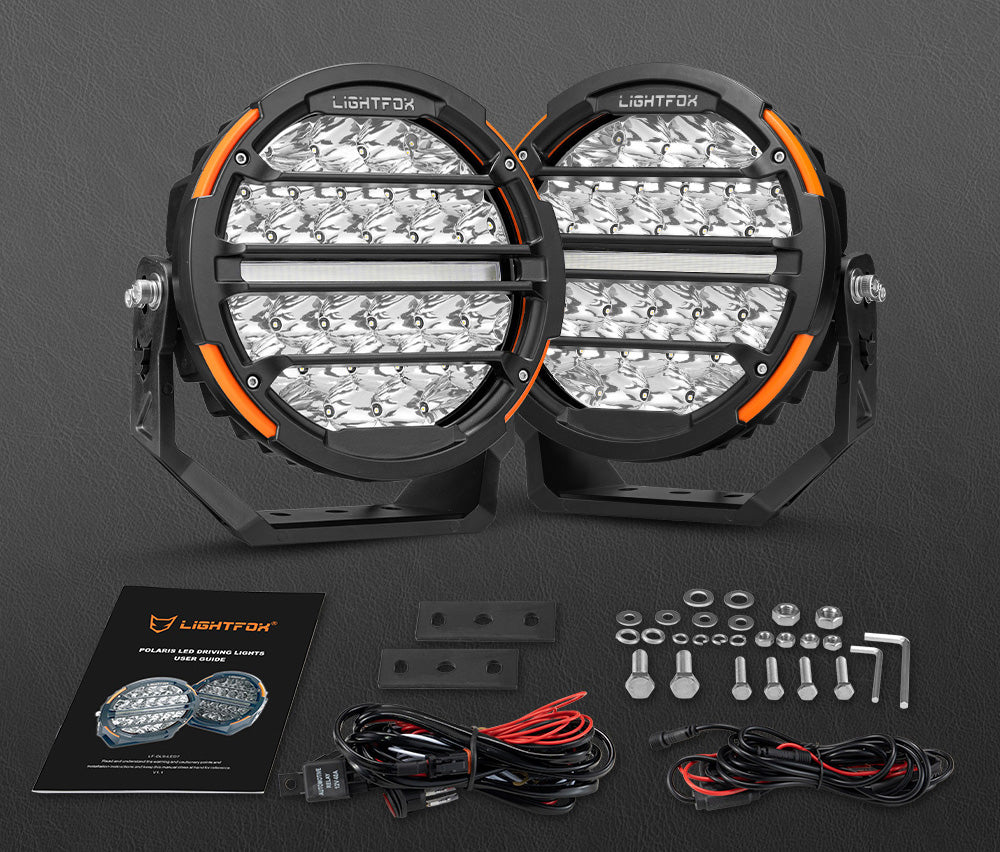Lightfox Polaris 9inch LED Driving Light 1Lux@1,527m IP68 20,178 LM