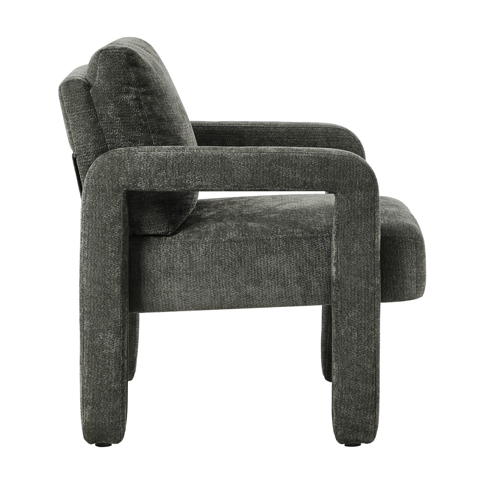 Oikiture Armchair Velvet Accent Chairs 1 Seater Lounge Sofa Chair Grey - Sunyee