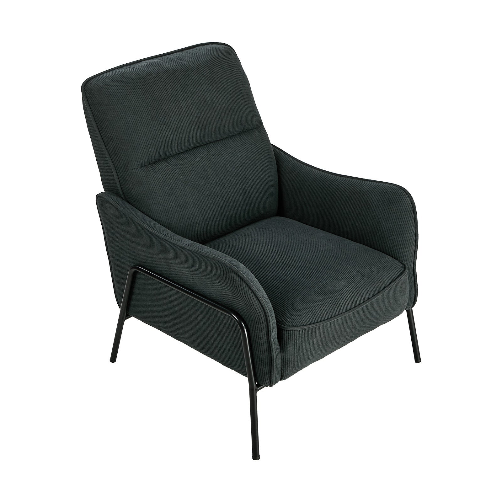 Oikiture 2x Armchair Chenille Fabric Lounge Chair Accent Chair Grey - Sunyee