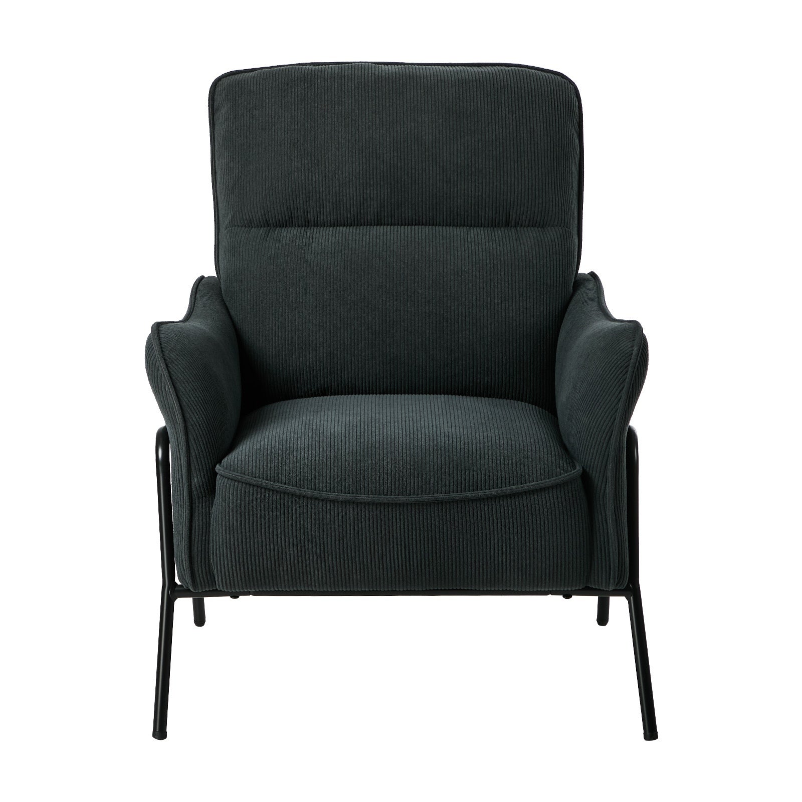 Oikiture Armchair Velvet/Chenille Fabric Lounge Chair Accent Chair