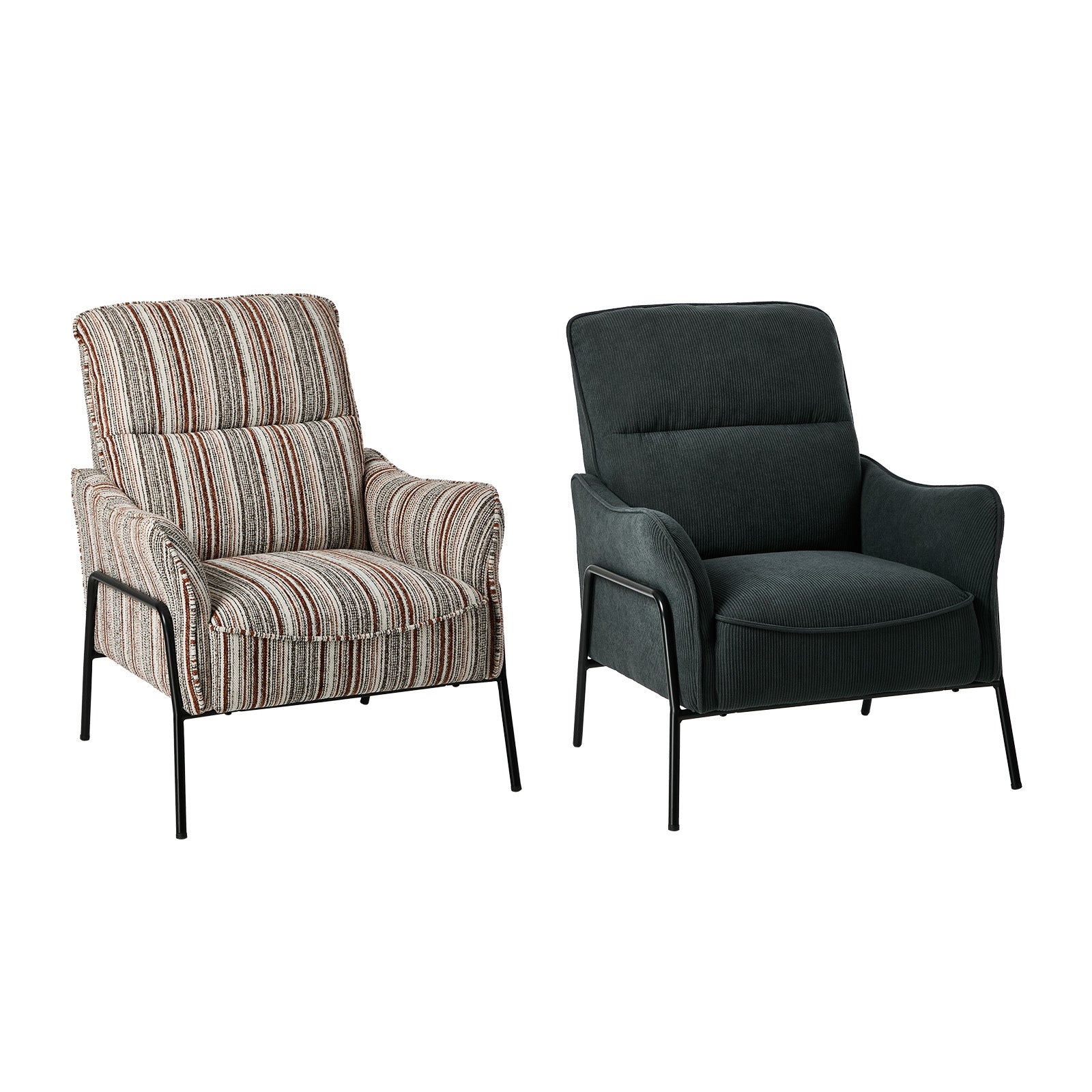 Oikiture Armchair Velvet/Chenille Fabric Lounge Chair Accent Chair