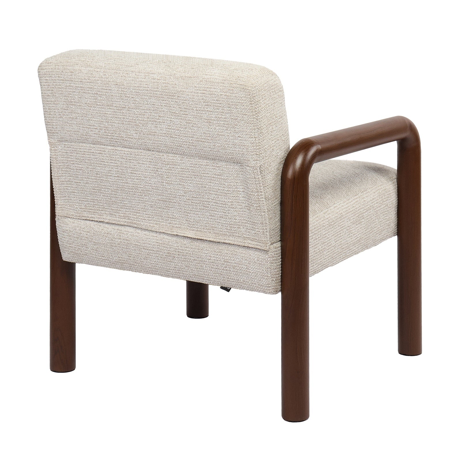 Oikiture 2x Armchair Fabric Accent Chair Lounge Sofa Walunt Timber Look Legs