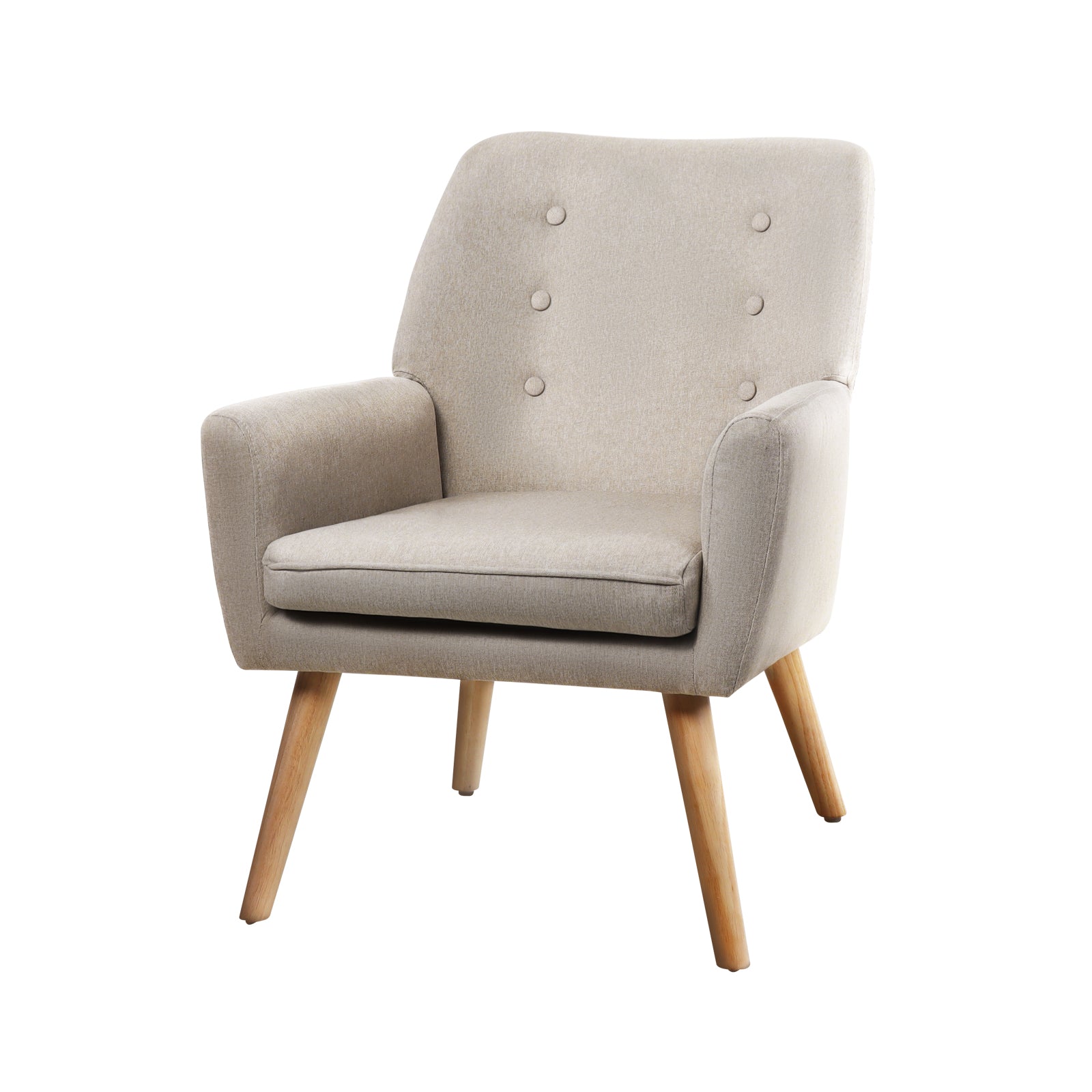 Oikiture Armchair Lounge Chair Linen/Sherpa Accent Armchairs Tub Chairs Sofa - Sunyee