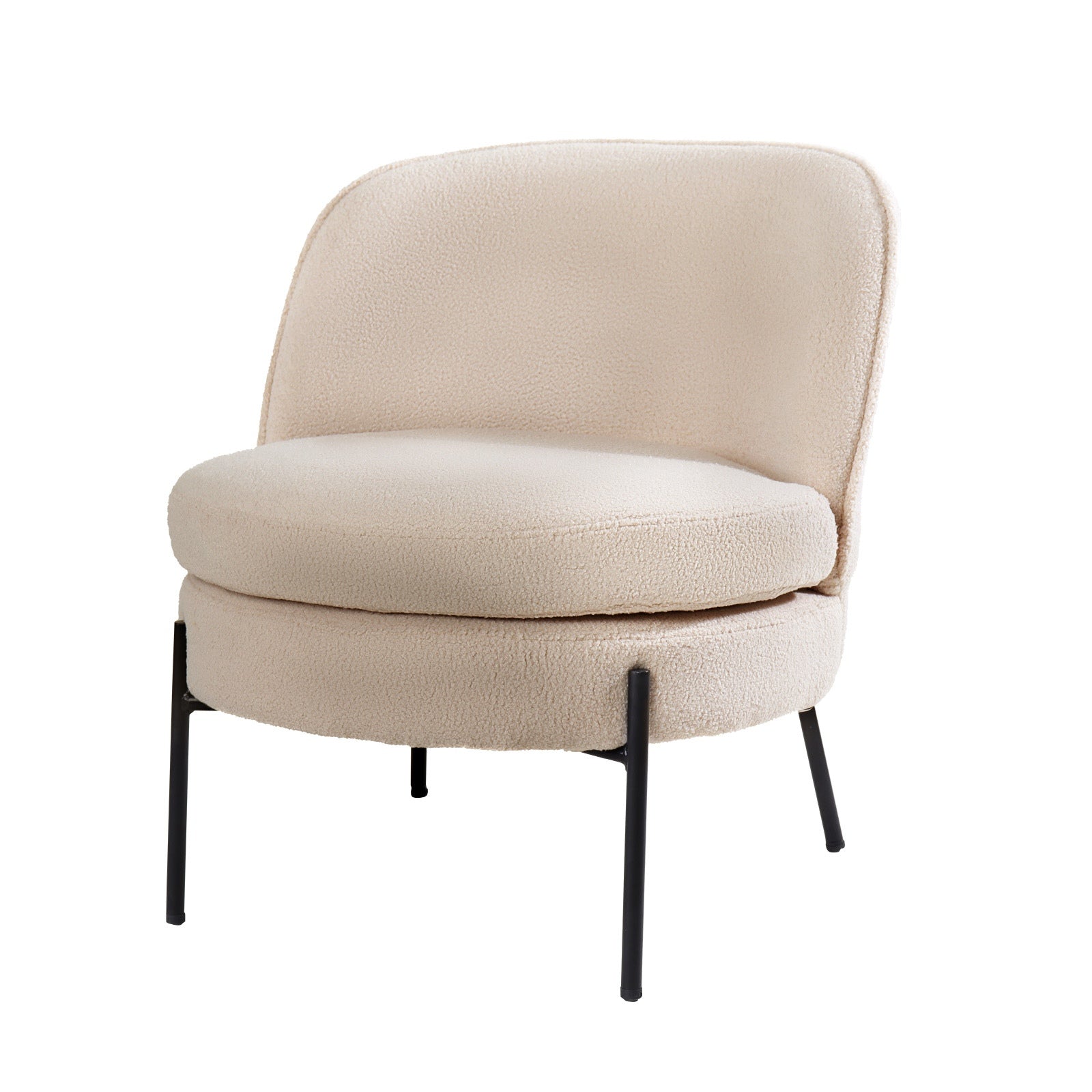 Oikiture Armchair Lounge Chair Accent Couch Chairs Padded Sofa Boucle - Sunyee