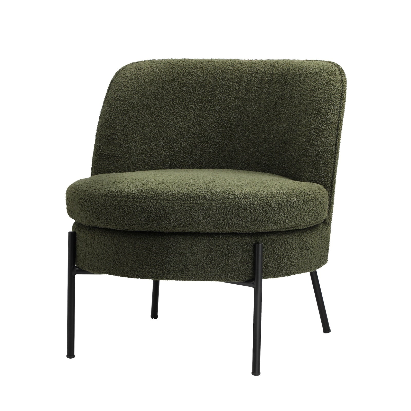 Oikiture Armchair Lounge Chair Accent Couch Chairs Padded Sofa Boucle - Sunyee