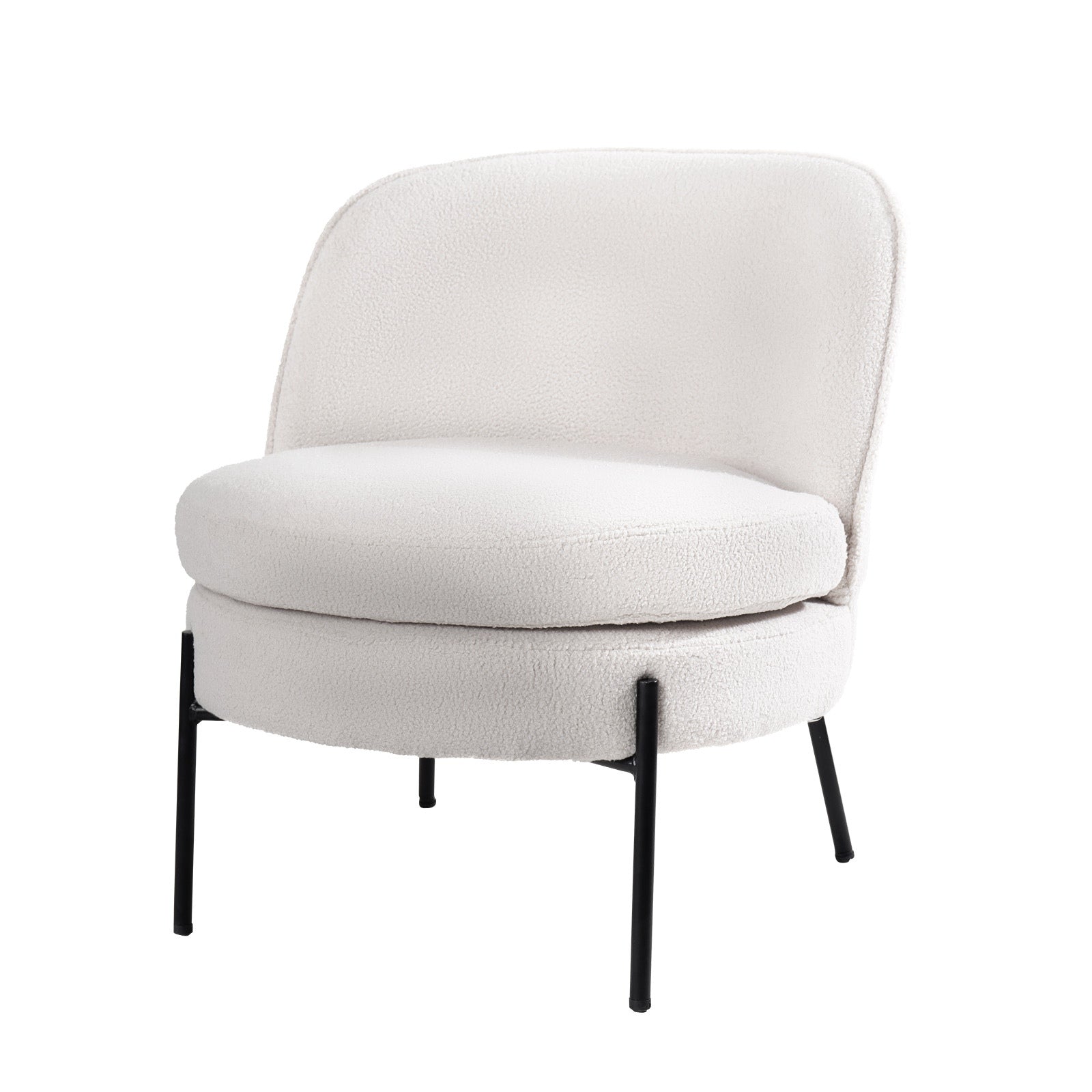 Oikiture Armchair Lounge Chair Accent Couch Chairs Padded Sofa Boucle - Sunyee