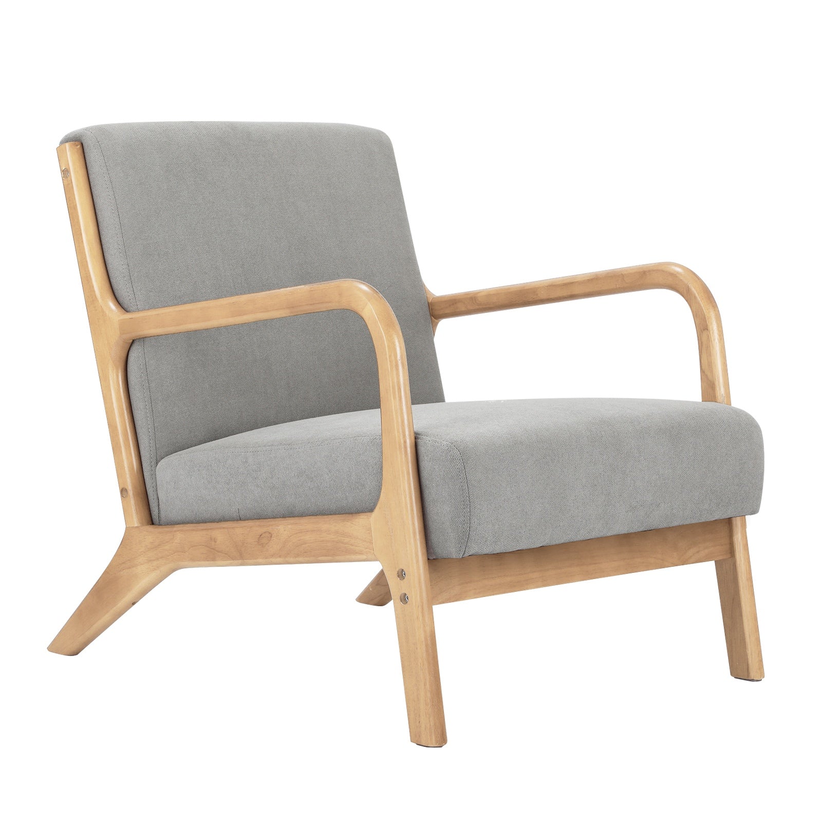 Oikiture Armchair Lounge Chair Accent Armchairs Couches Sofa Bedroom Wood - Sunyee