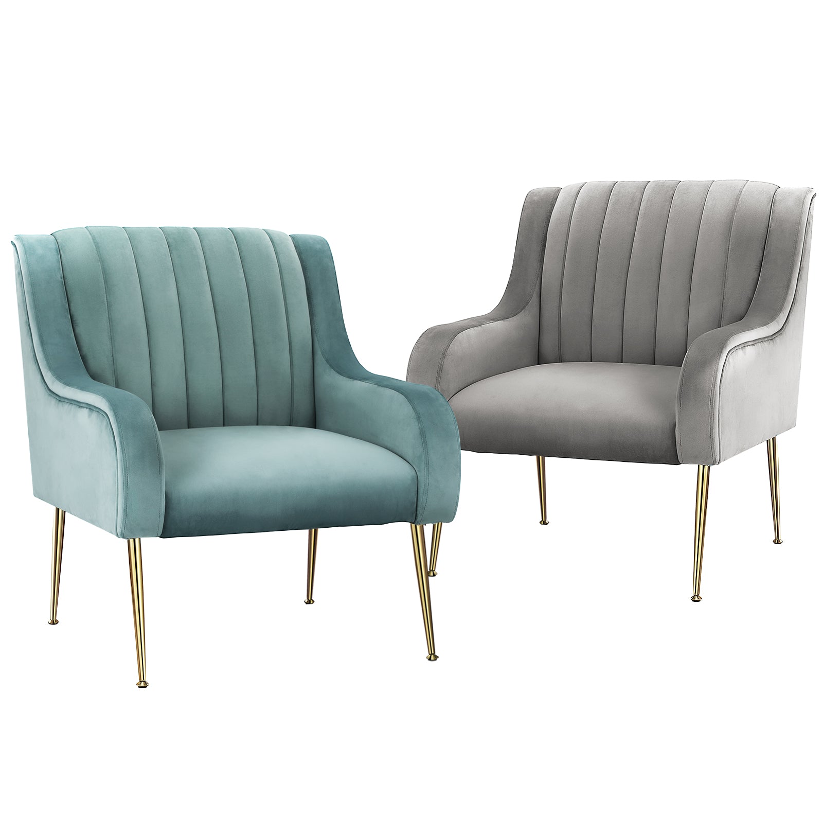 Oikiture Armchair Lounge Chair Accent Chairs Velvet Armchairs Sofa Couches - Sunyee