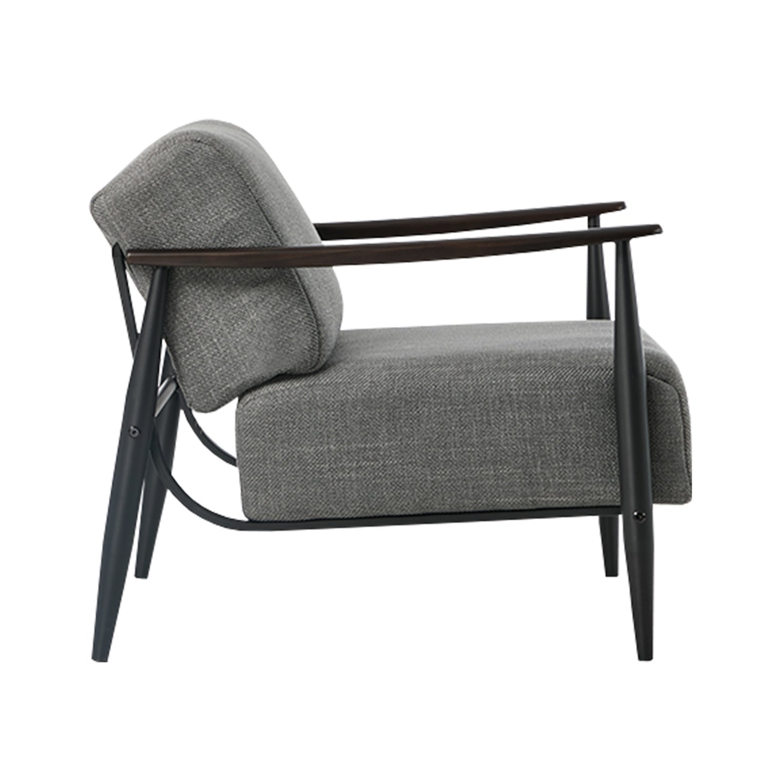 Oikiture 2x Wooden Armchair Lounge Sofa Chair Fabric Accent Armchairs Grey - Sunyee